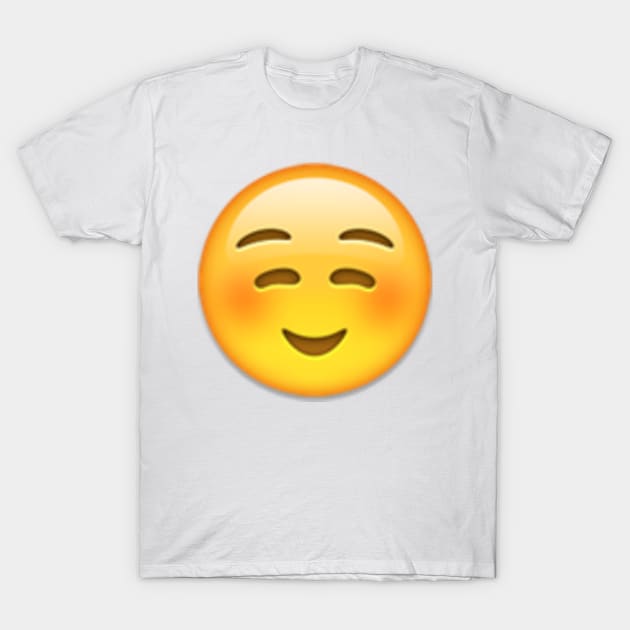 white smiling face T-Shirt by Emoji